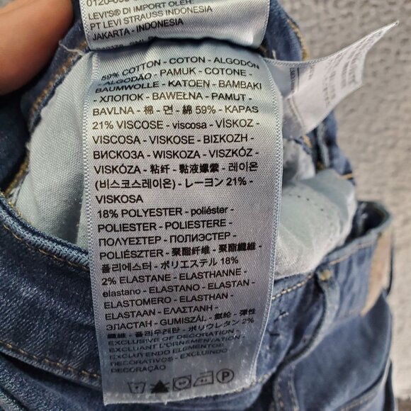 Levis Jeans Womens 29 Blue 725 High Rise Bootcut Stretch Denim Casual Fit - Picture 6 of 16